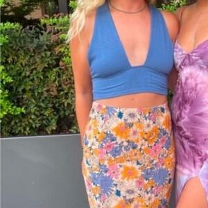 Urban Outfitters Floral Midi Skirt - Multicolor